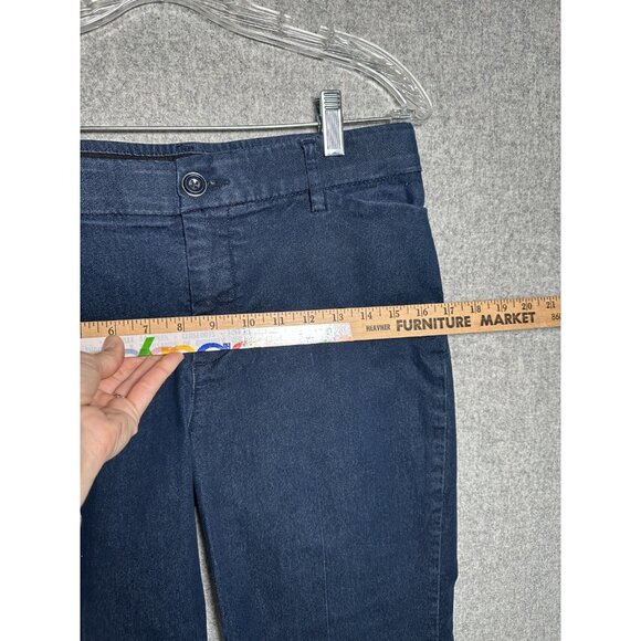 Lee 8 Short Womens Regular Fit Trouser Mid Rise Denim Pants Blue Flex Motion - Picture 9 of 16